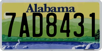 AL license plate 7AD8431