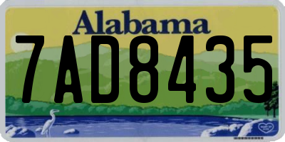 AL license plate 7AD8435