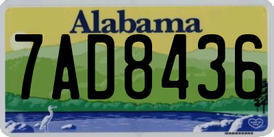AL license plate 7AD8436