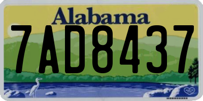 AL license plate 7AD8437