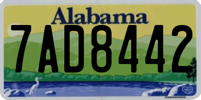AL license plate 7AD8442