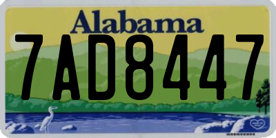 AL license plate 7AD8447