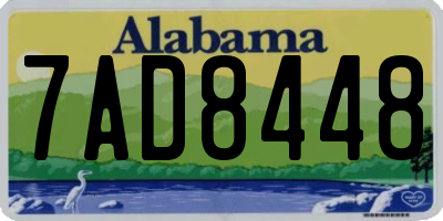 AL license plate 7AD8448