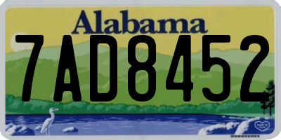 AL license plate 7AD8452