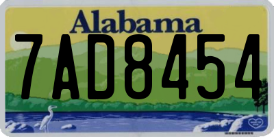 AL license plate 7AD8454