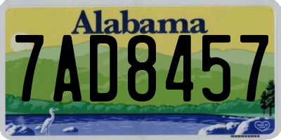 AL license plate 7AD8457