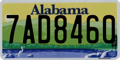AL license plate 7AD8460