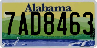 AL license plate 7AD8463