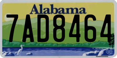 AL license plate 7AD8464