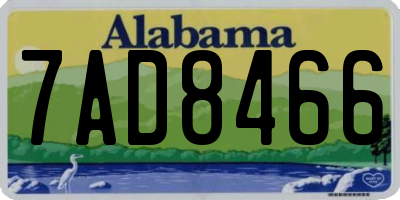 AL license plate 7AD8466
