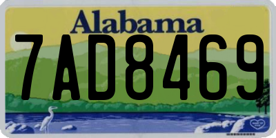 AL license plate 7AD8469