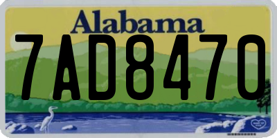 AL license plate 7AD8470