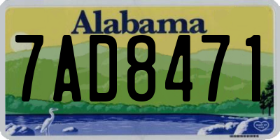 AL license plate 7AD8471