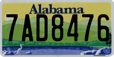 AL license plate 7AD8476