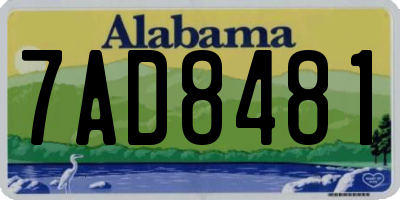 AL license plate 7AD8481