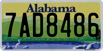 AL license plate 7AD8486