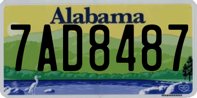 AL license plate 7AD8487