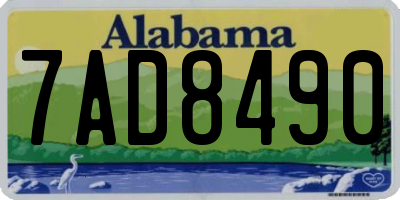 AL license plate 7AD8490