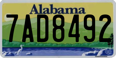 AL license plate 7AD8492