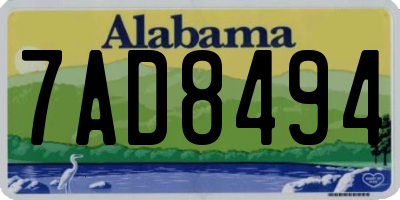 AL license plate 7AD8494