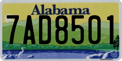 AL license plate 7AD8501