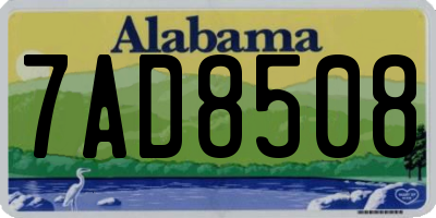 AL license plate 7AD8508