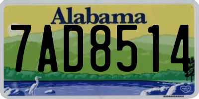 AL license plate 7AD8514