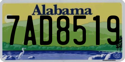AL license plate 7AD8519