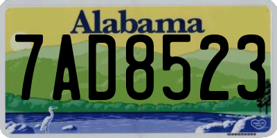 AL license plate 7AD8523