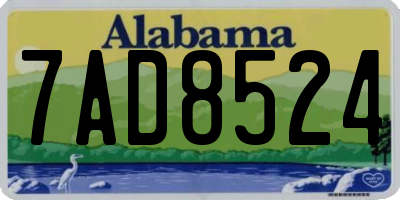 AL license plate 7AD8524