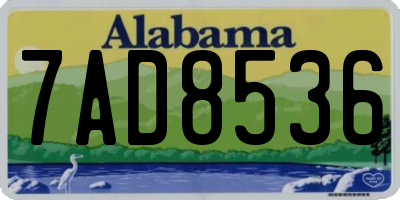 AL license plate 7AD8536