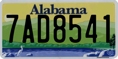 AL license plate 7AD8541