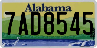 AL license plate 7AD8545