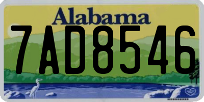 AL license plate 7AD8546