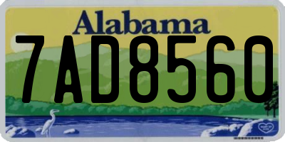 AL license plate 7AD8560