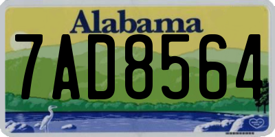 AL license plate 7AD8564
