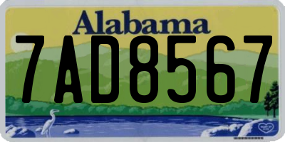 AL license plate 7AD8567