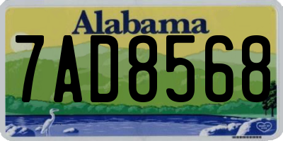 AL license plate 7AD8568