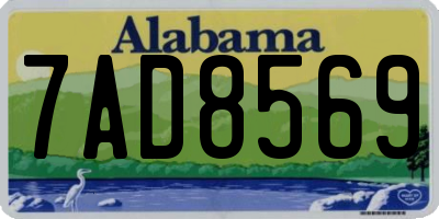 AL license plate 7AD8569
