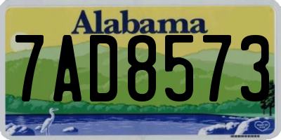 AL license plate 7AD8573