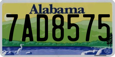AL license plate 7AD8575