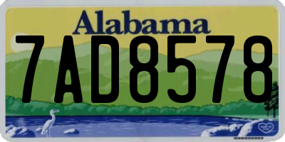 AL license plate 7AD8578