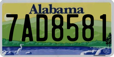 AL license plate 7AD8581