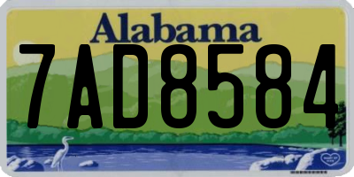 AL license plate 7AD8584