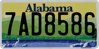 AL license plate 7AD8586