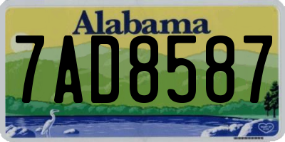 AL license plate 7AD8587