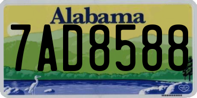 AL license plate 7AD8588