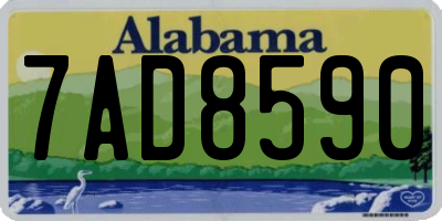 AL license plate 7AD8590
