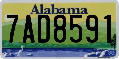AL license plate 7AD8591
