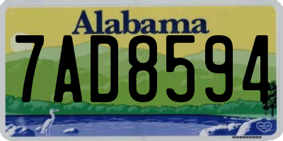 AL license plate 7AD8594
